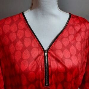 Womans top with half zipper